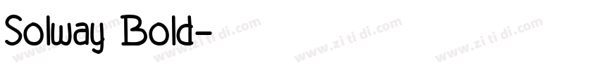Solway Bold字体转换